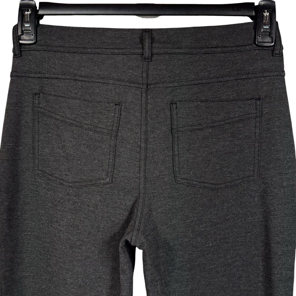 Athleta SZ 6 Ponte Moto 2.0 Pants Mid-Rise Zip-Fly Pocket Stretch Gray Heathered - Picture 5 of 8